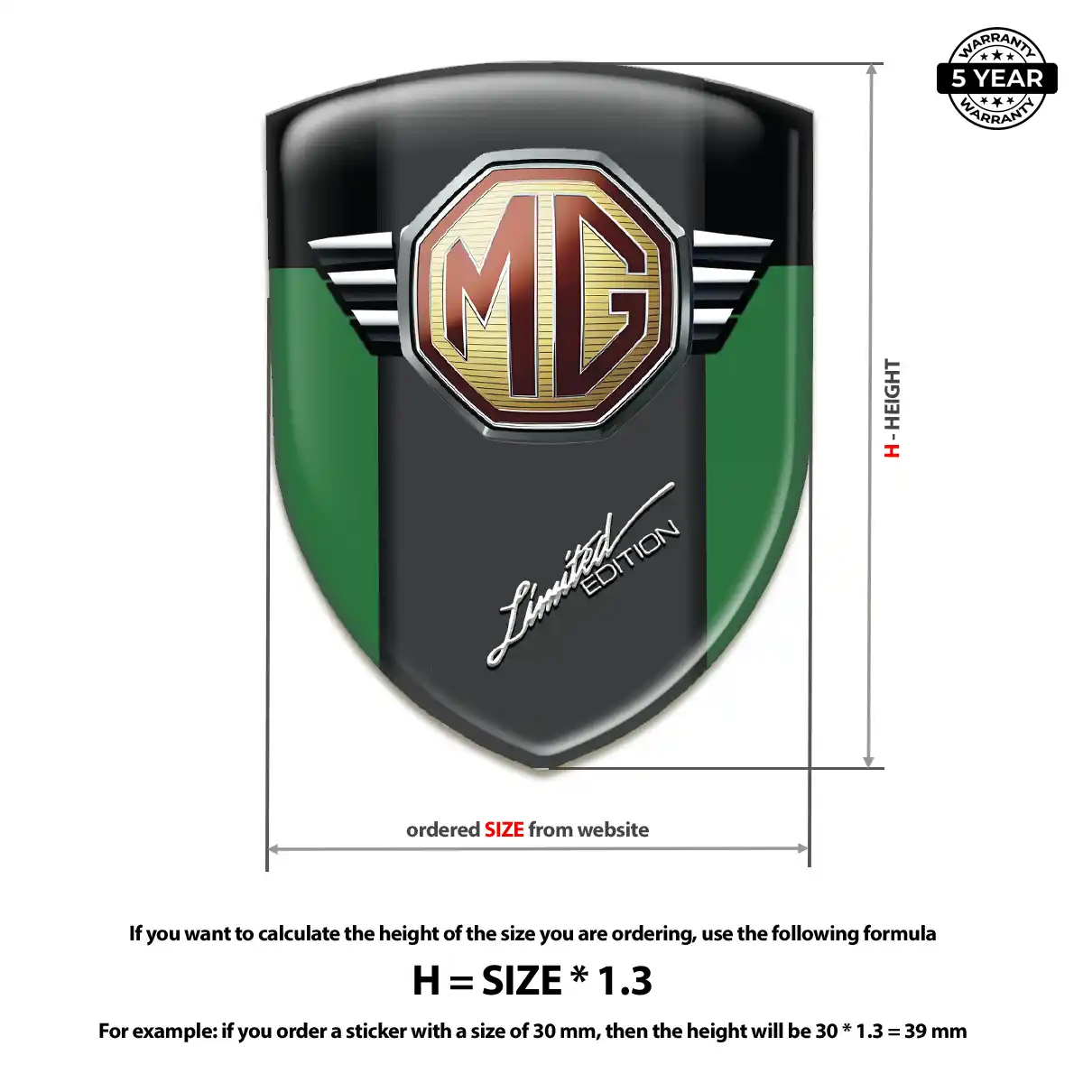 MG Automotive Resin Decal Signature Grade