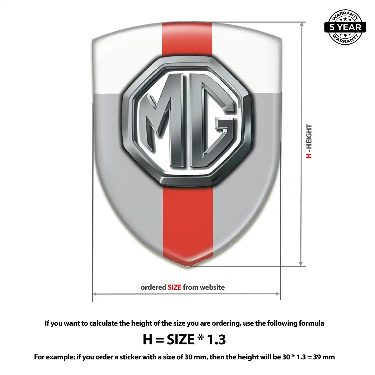 MG Badge Resin Luxe