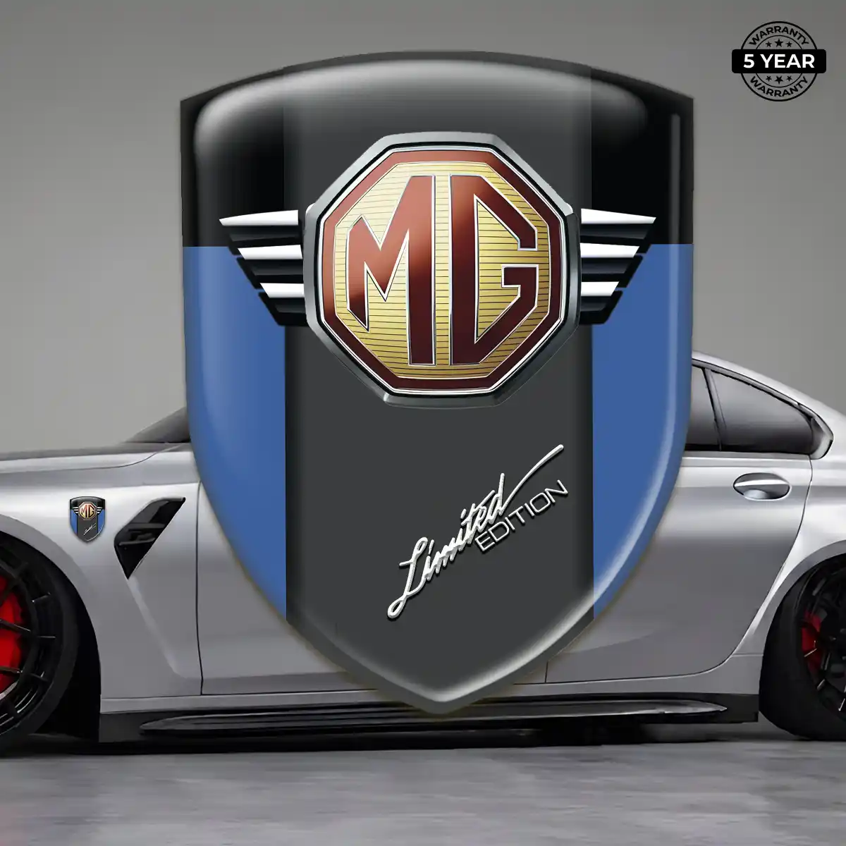 MG Car Badge Sticker Elite Finish