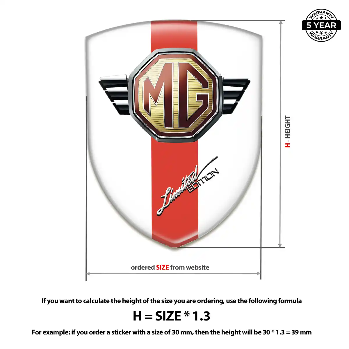 MG Car Badge Sticker Exclusive Series