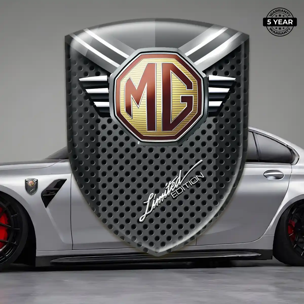 MG Car Badge Sticker Premium Dome