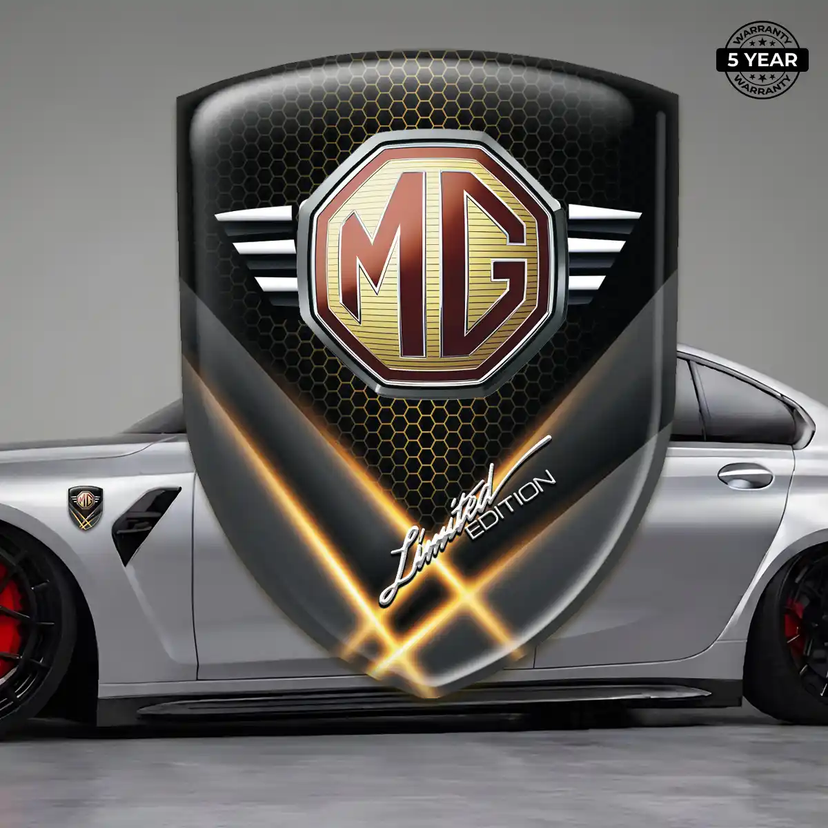 MG Car Emblem Decal Resin Elite