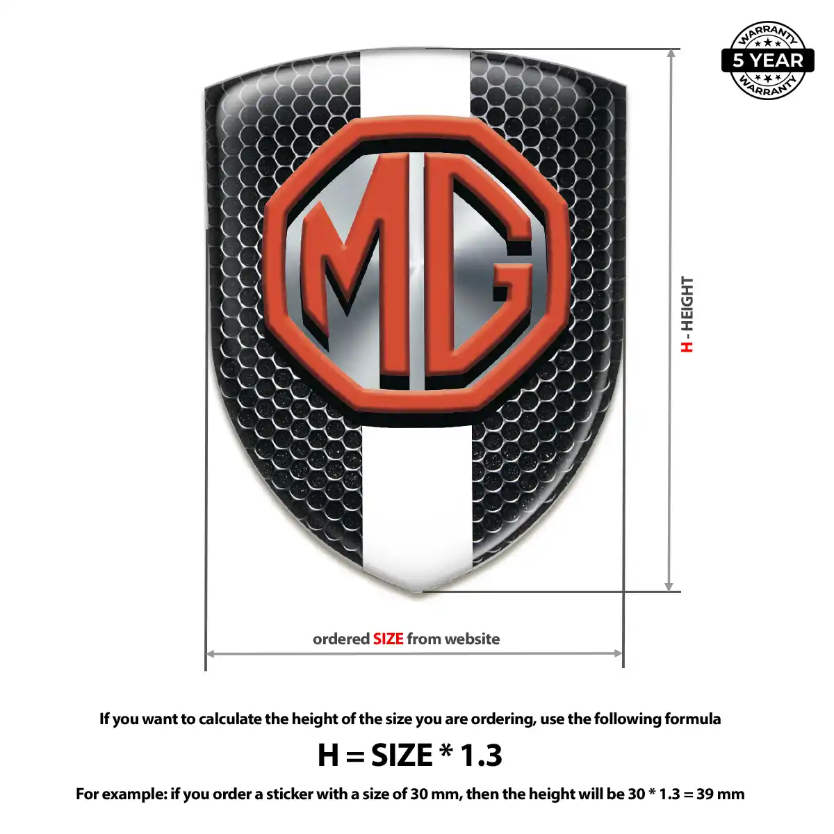 MG Car Emblem Overlay Cabin Style