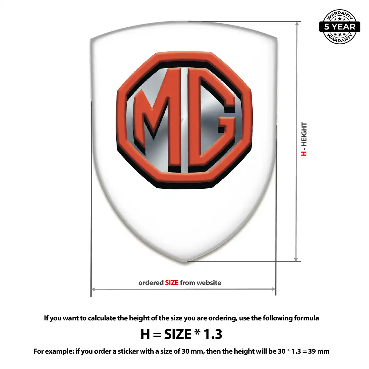 MG Car Emblem Overlay Elite Finish