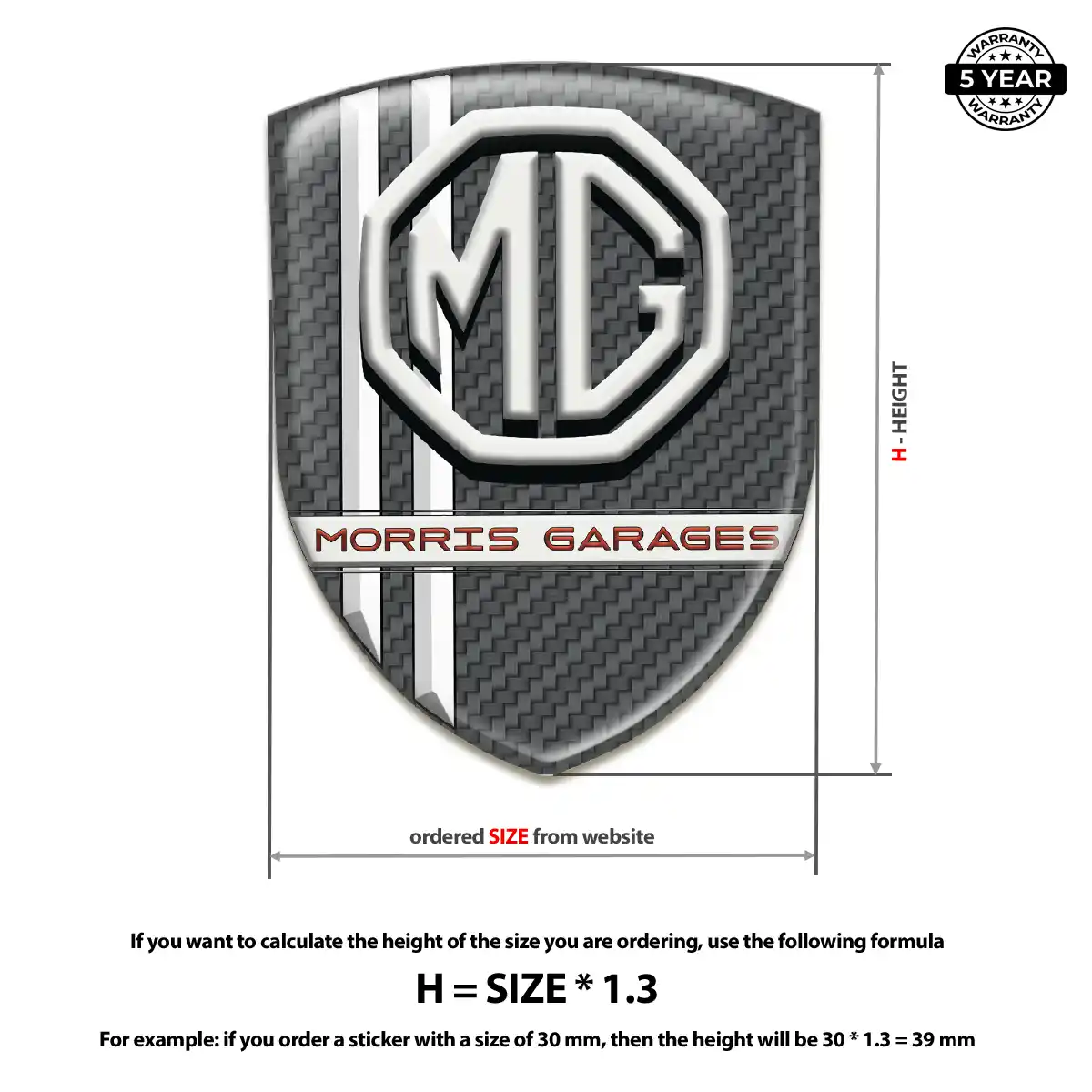 MG Car Emblem Overlay Exterior Luxe