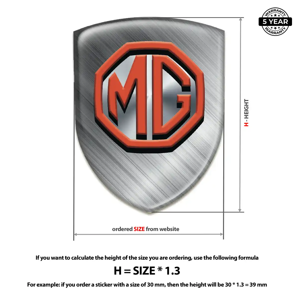 MG Car Emblem Overlay Interior Luxe