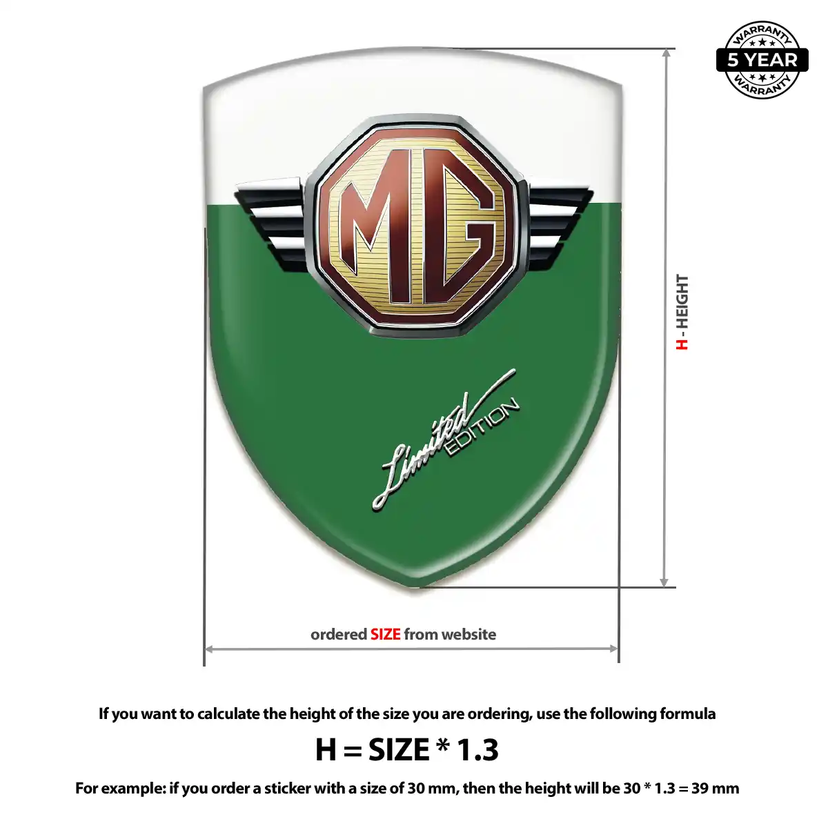 MG Car Emblem Overlay Outer Style