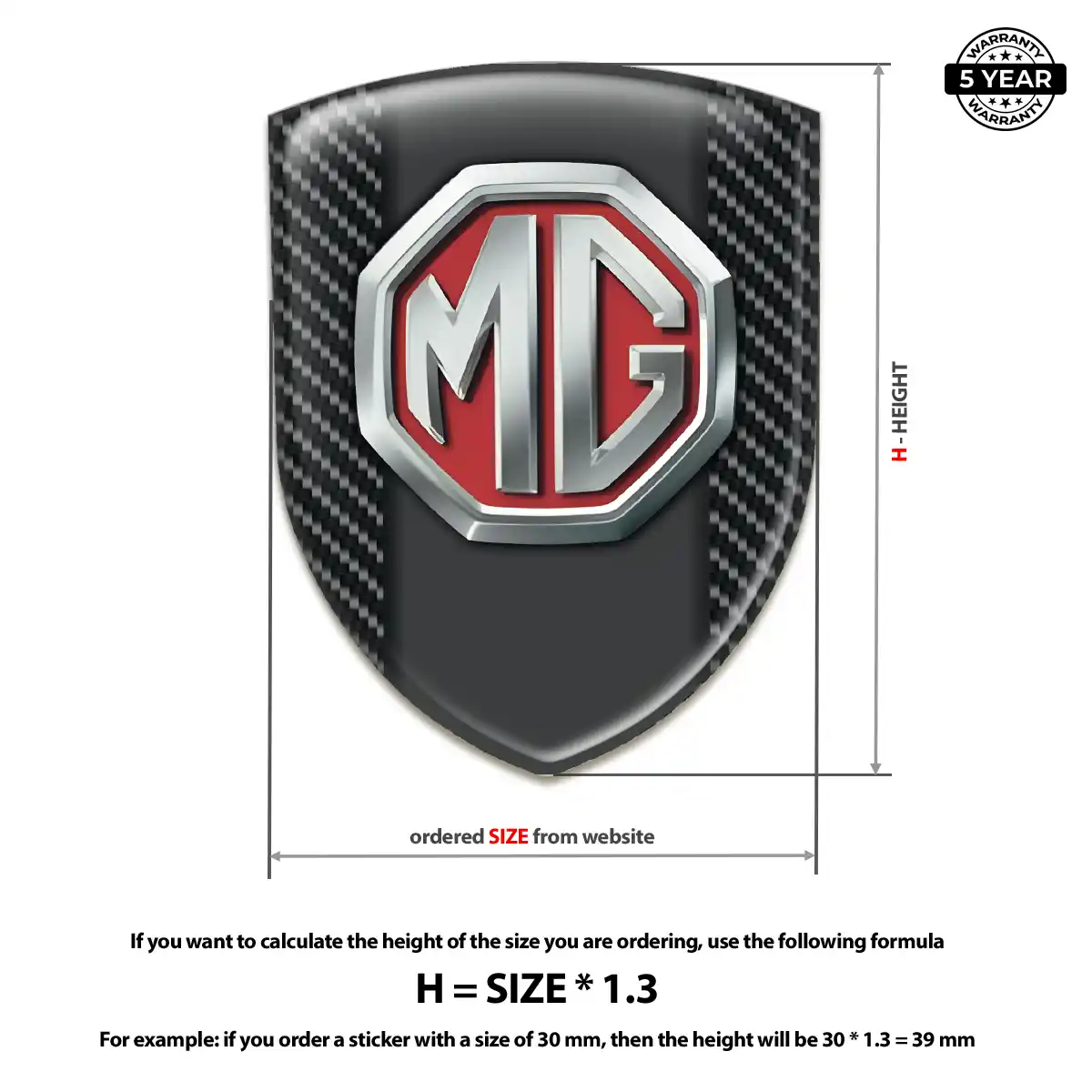 MG Car Emblem Overlay Prestige Line