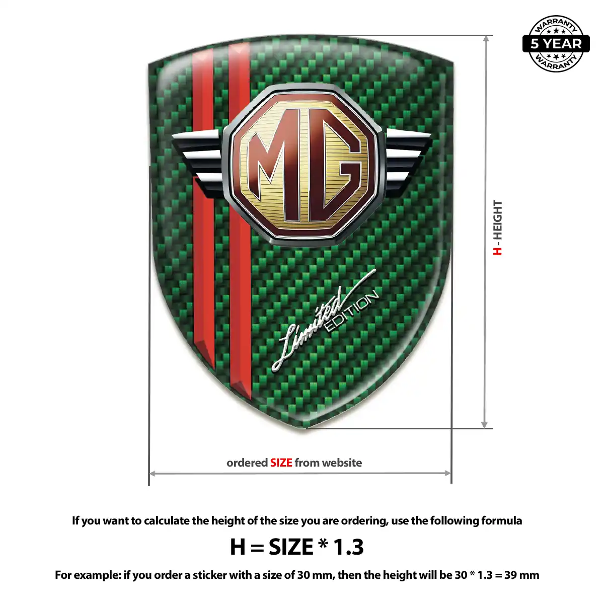 MG Car Emblem Overlay Prime Quality