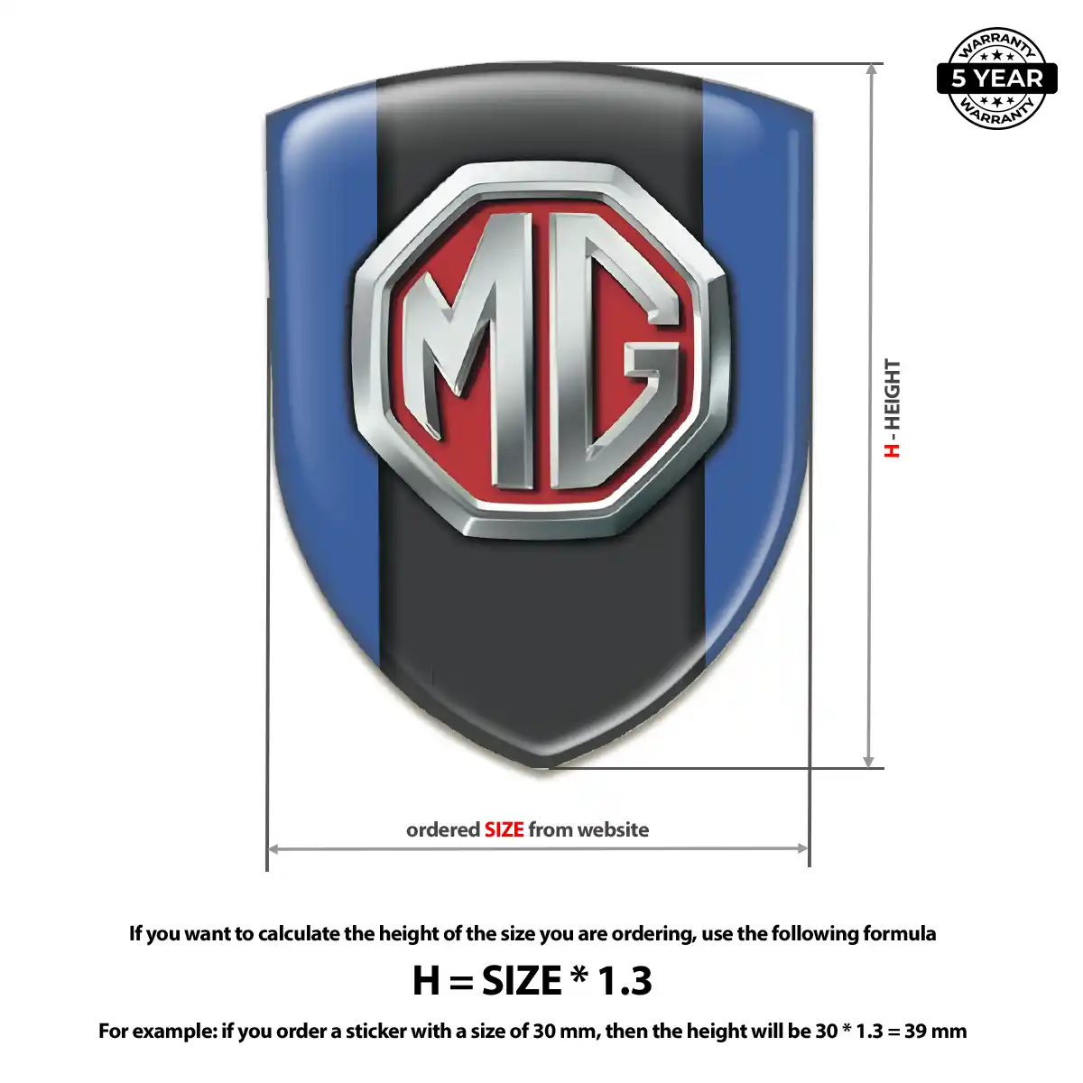 MG Car Emblem Overlay Refined Design