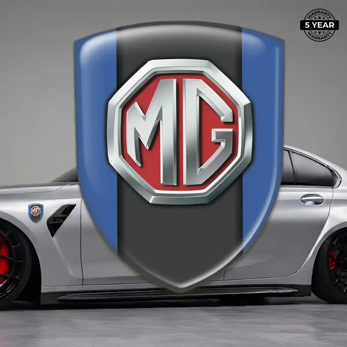 MG Car Emblem Overlay Refined Design