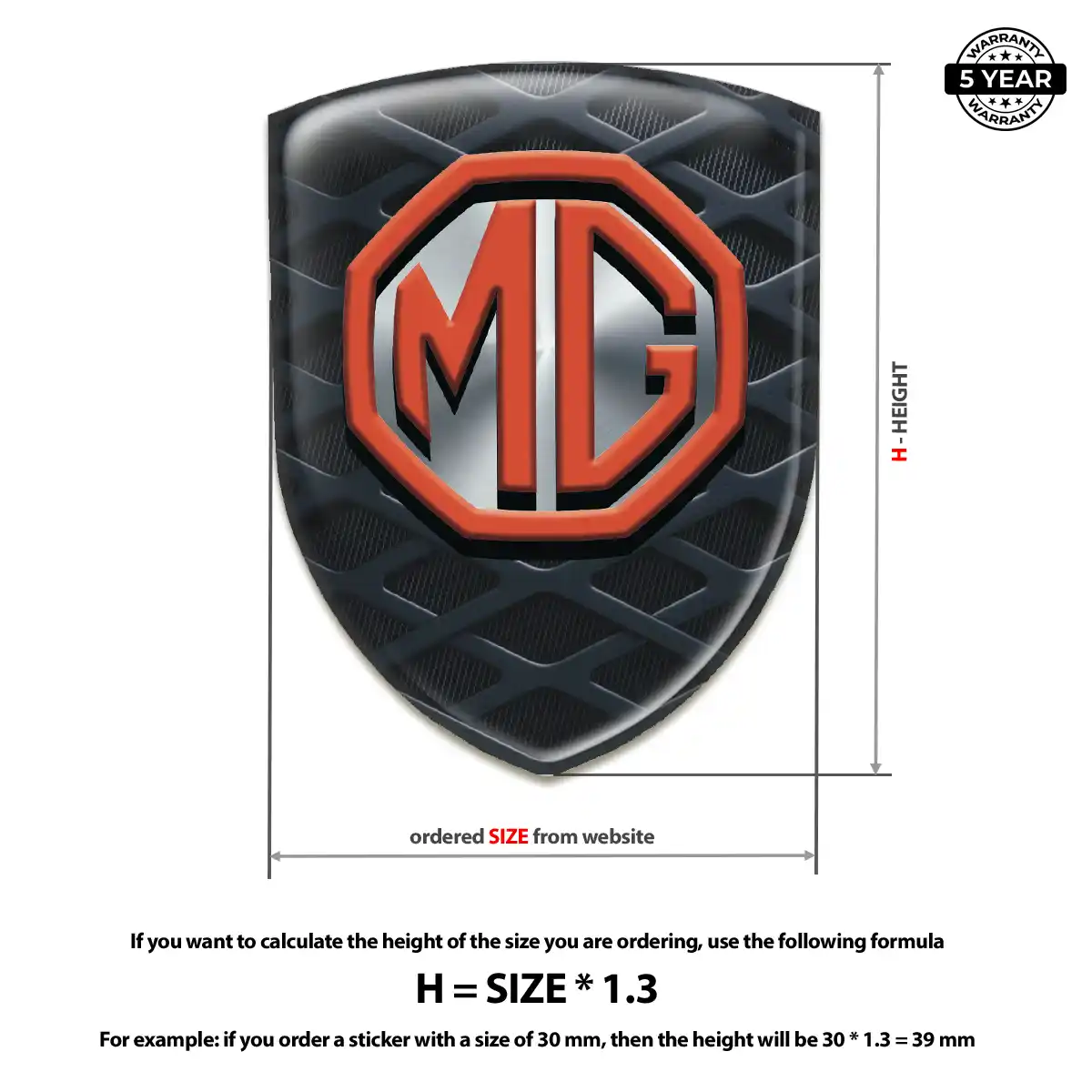 MG Car Emblem Overlay Superior Craft