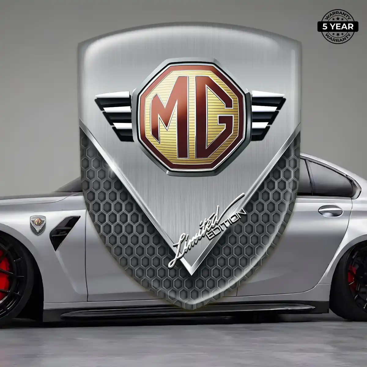 MG Car Emblem Sticker Elite Finish