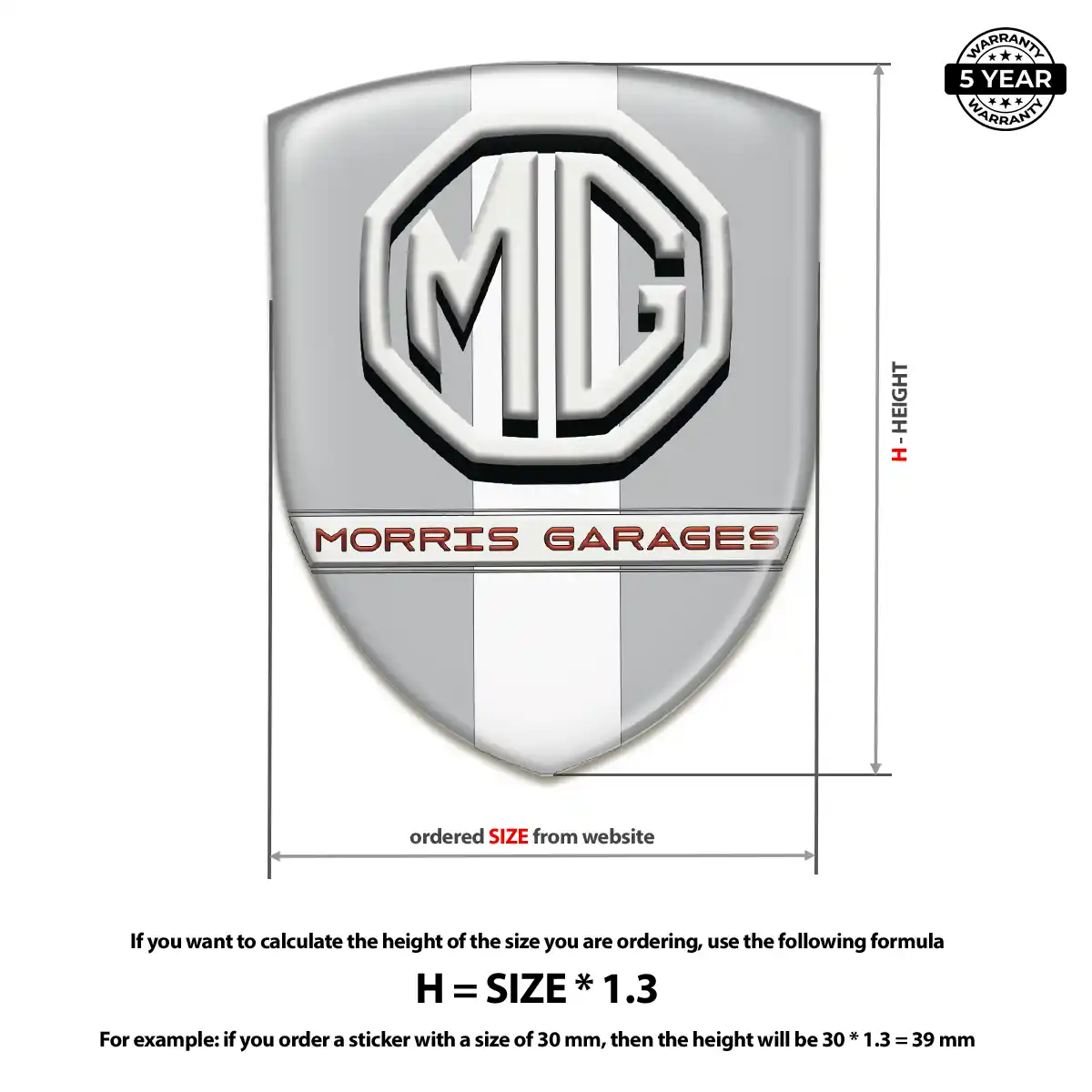 MG Car Emblem Sticker Exclusive Series