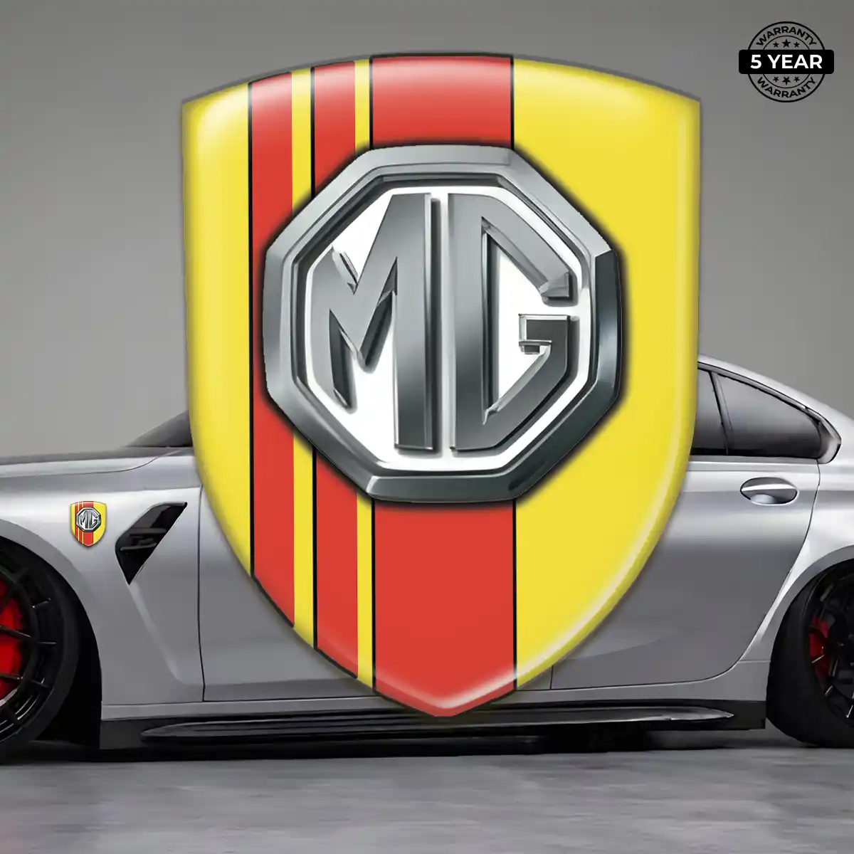 MG Car Emblem Sticker Premium Dome