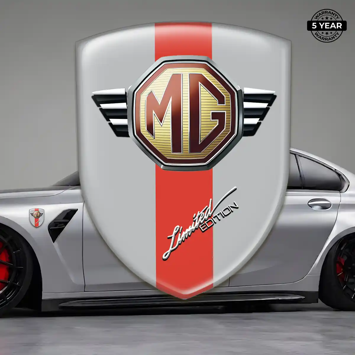 MG Car Emblem Sticker Refined Design