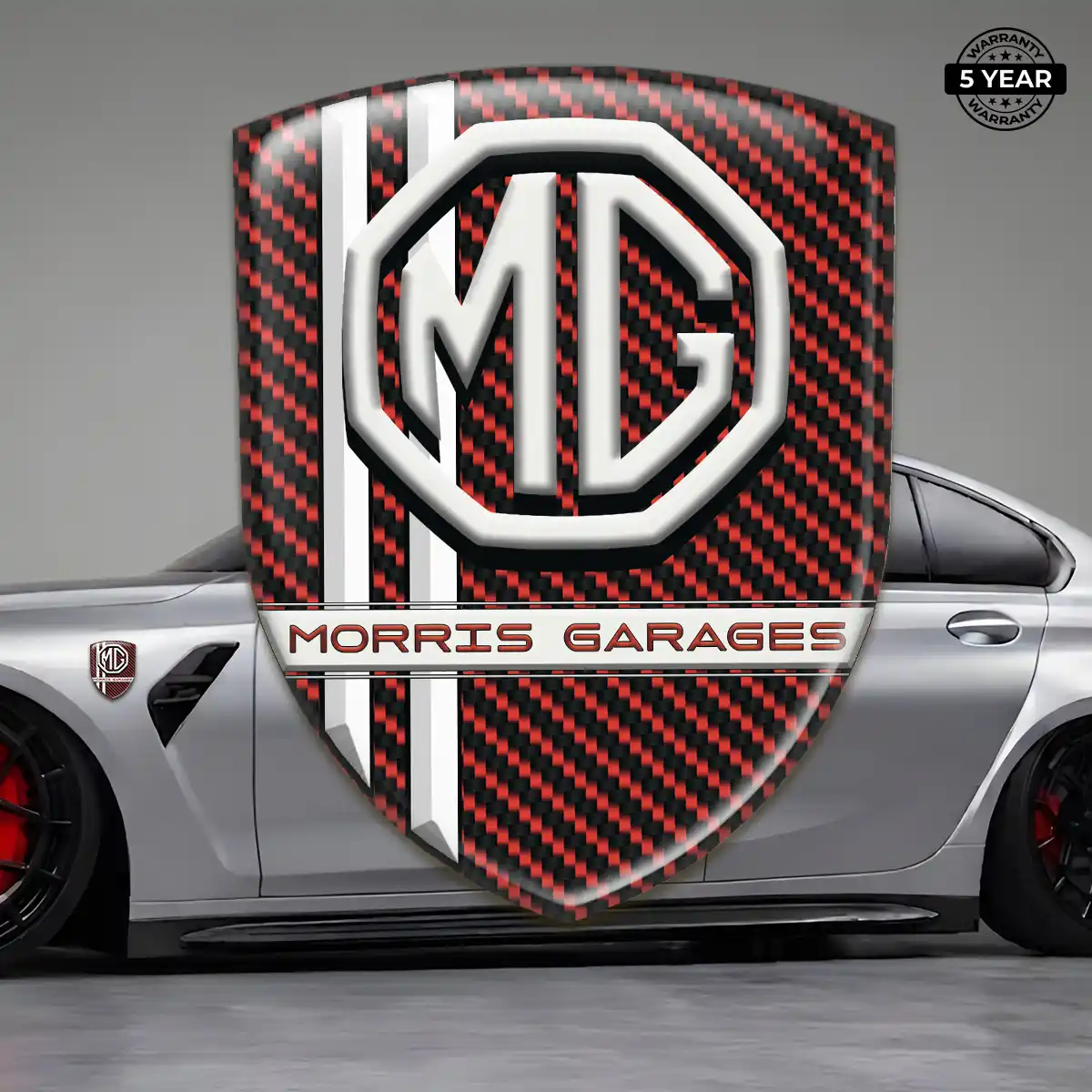 MG Car Emblem Sticker Resin Luxe
