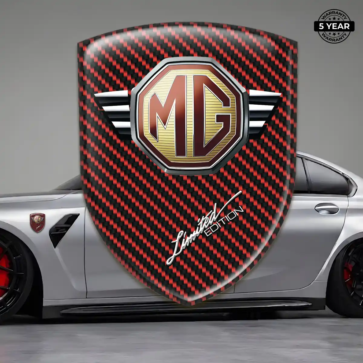 MG Car Emblem Sticker Sleek Style