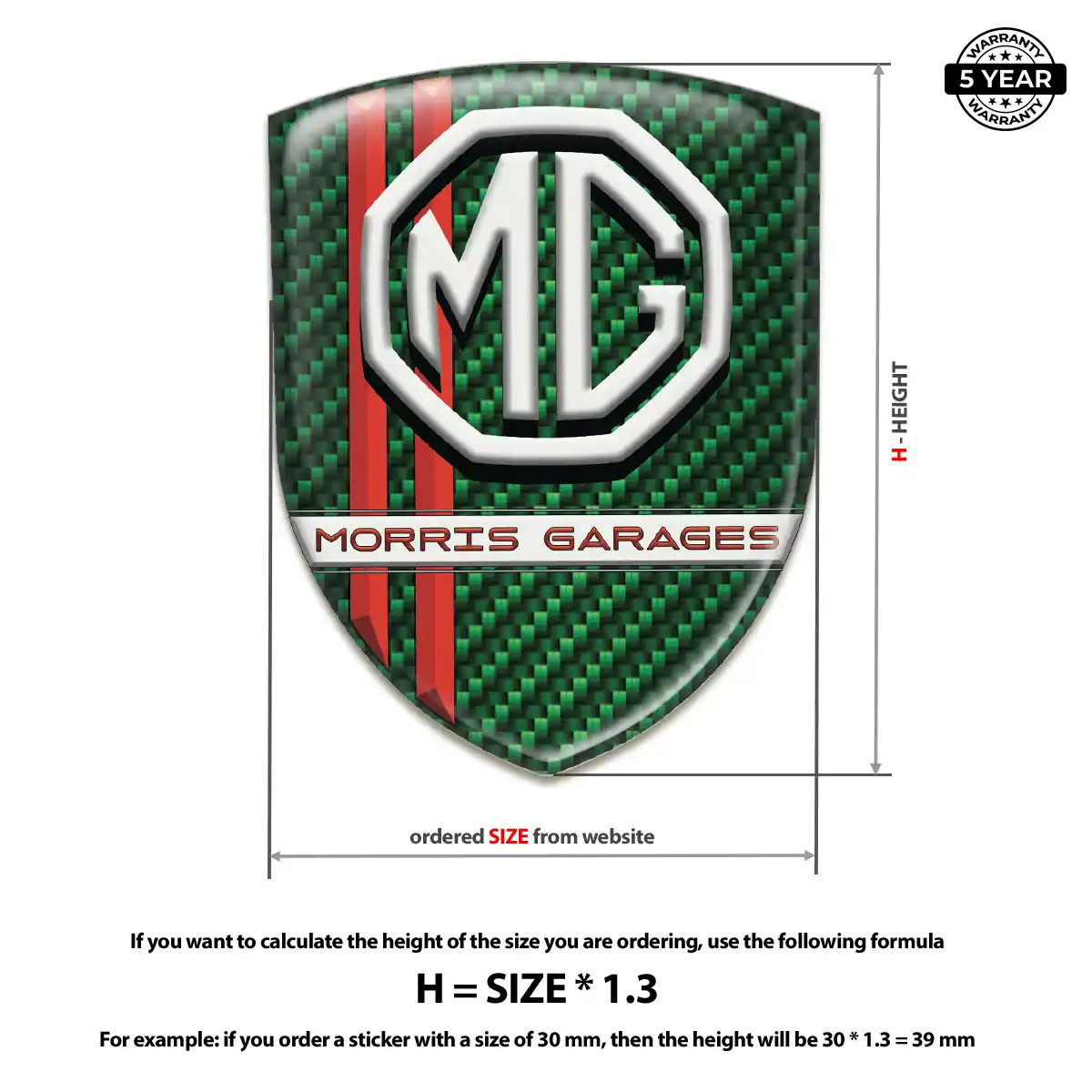 MG Car Logo Decal Sleek Style