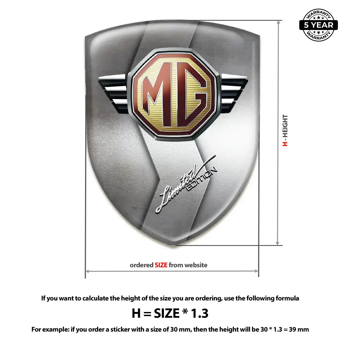MG Car Logo Decal Superior Craft