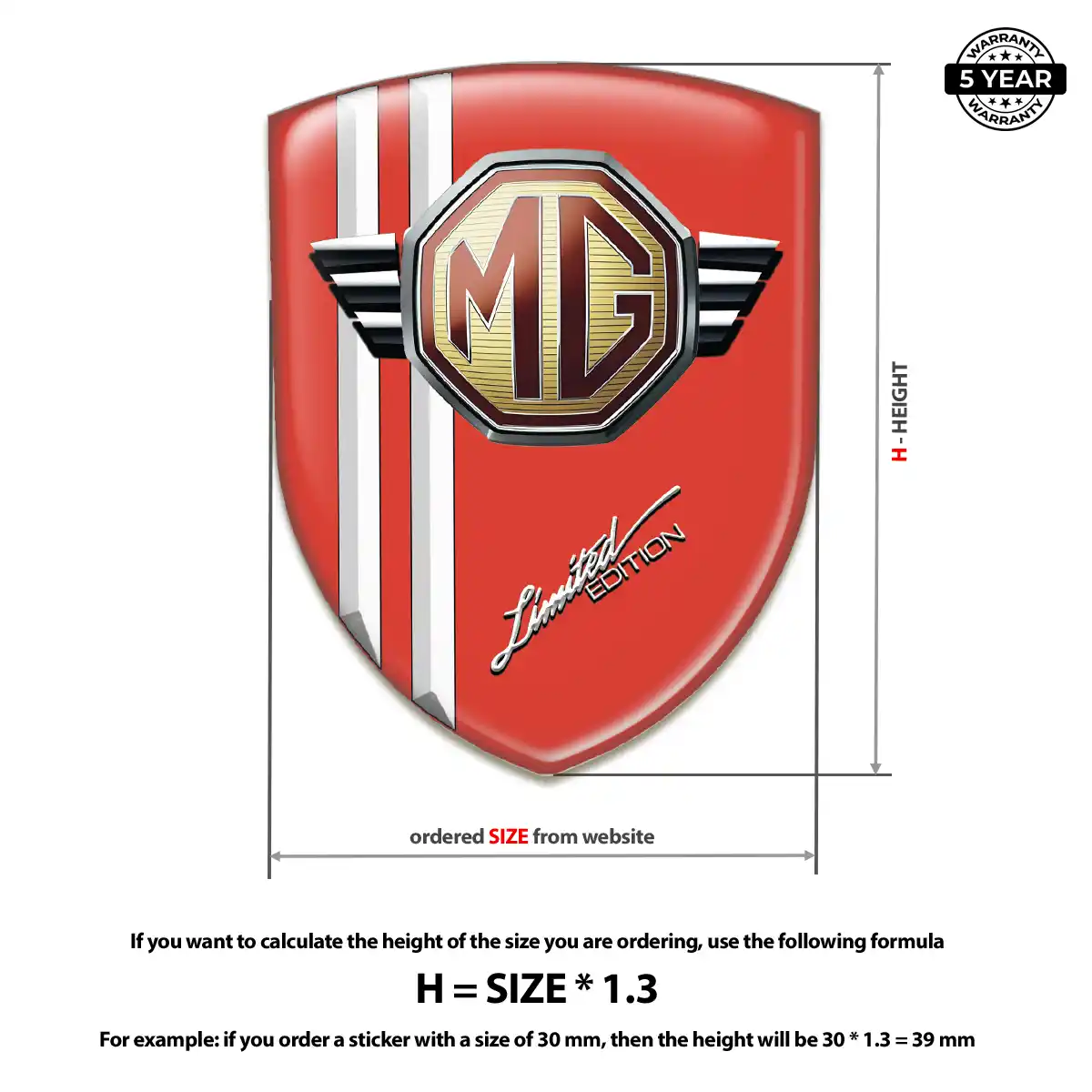 MG Crest Emblem Cabin Style