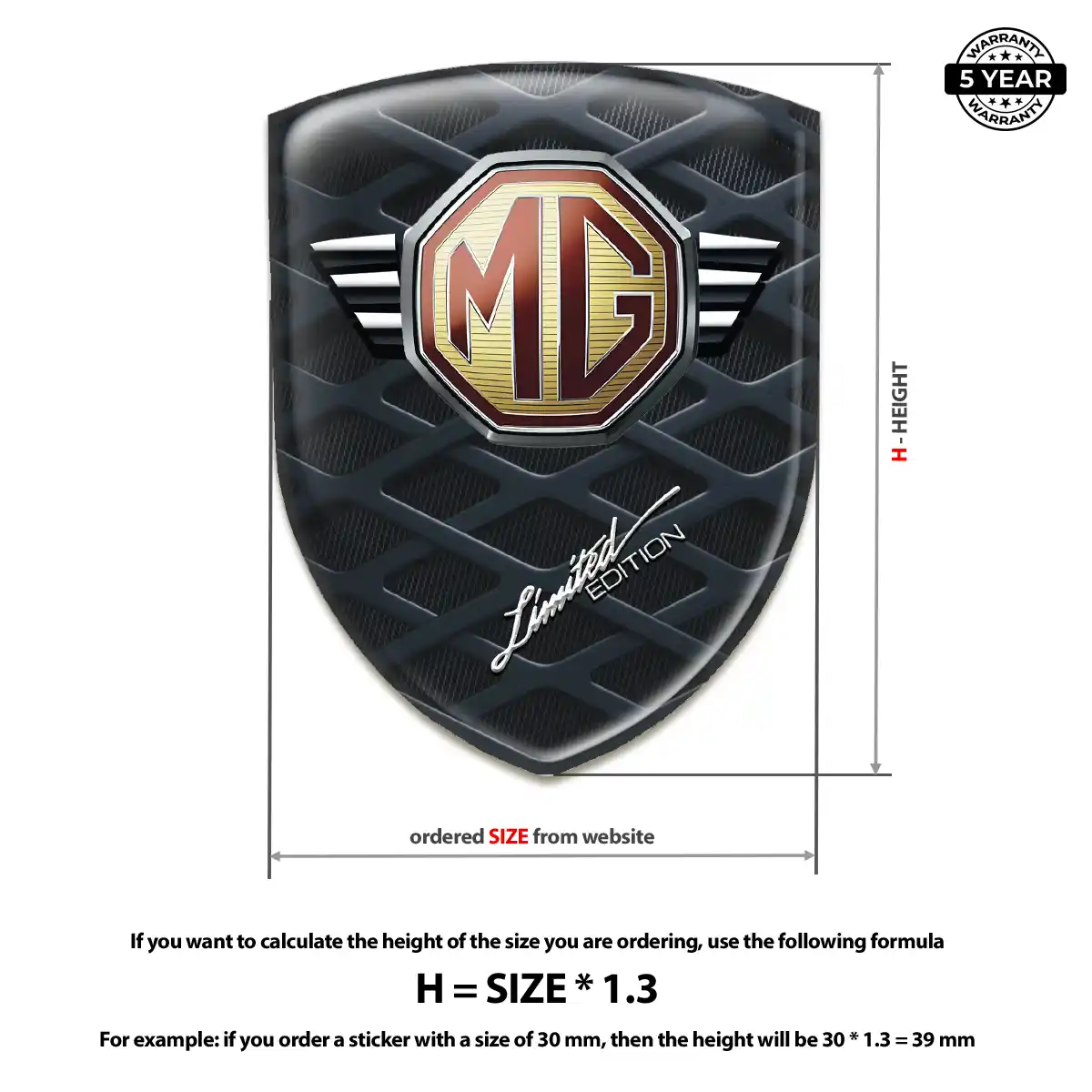 MG Crest Emblem Exterior Luxe