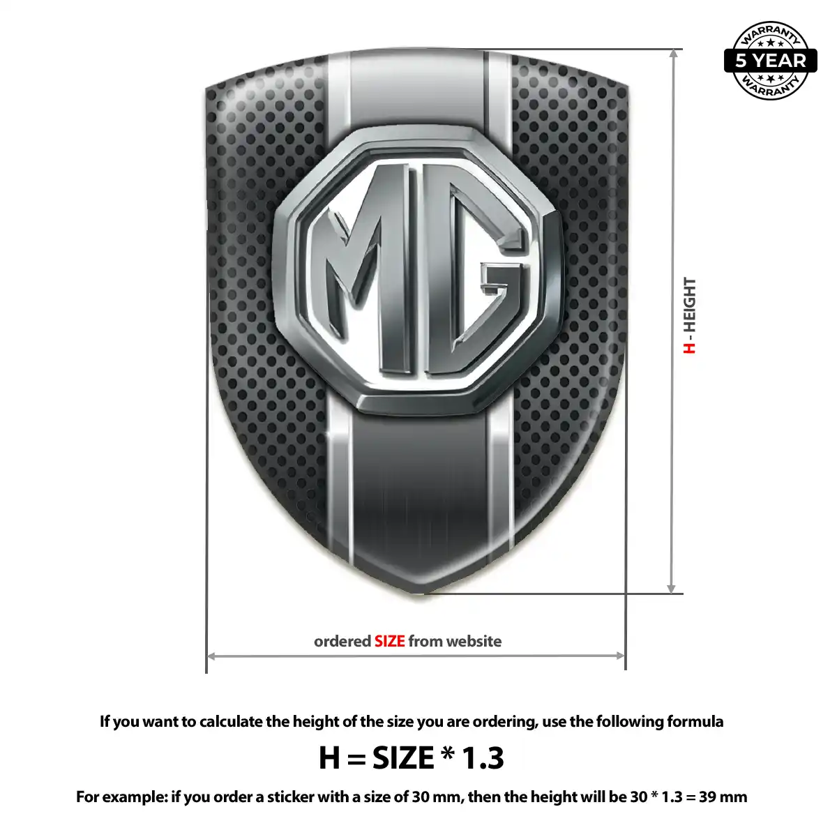 MG Crest Emblem Interior Luxe