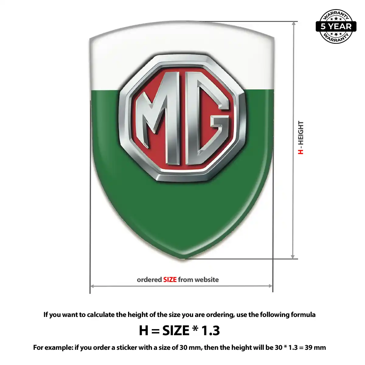 MG Crest Emblem Premium Dome