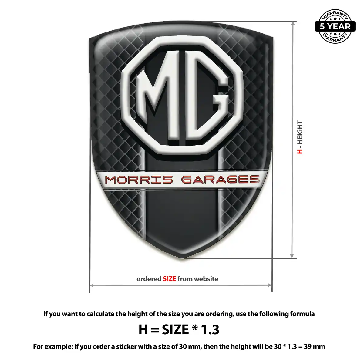 MG Crest Emblem Resin Luxe