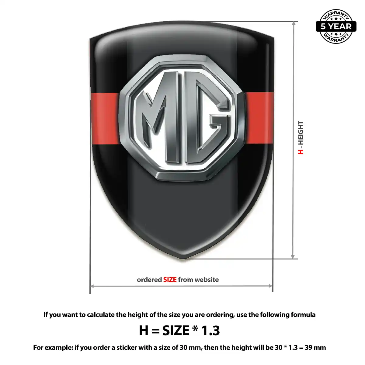 MG Crest Logo Emblem Cabin Style