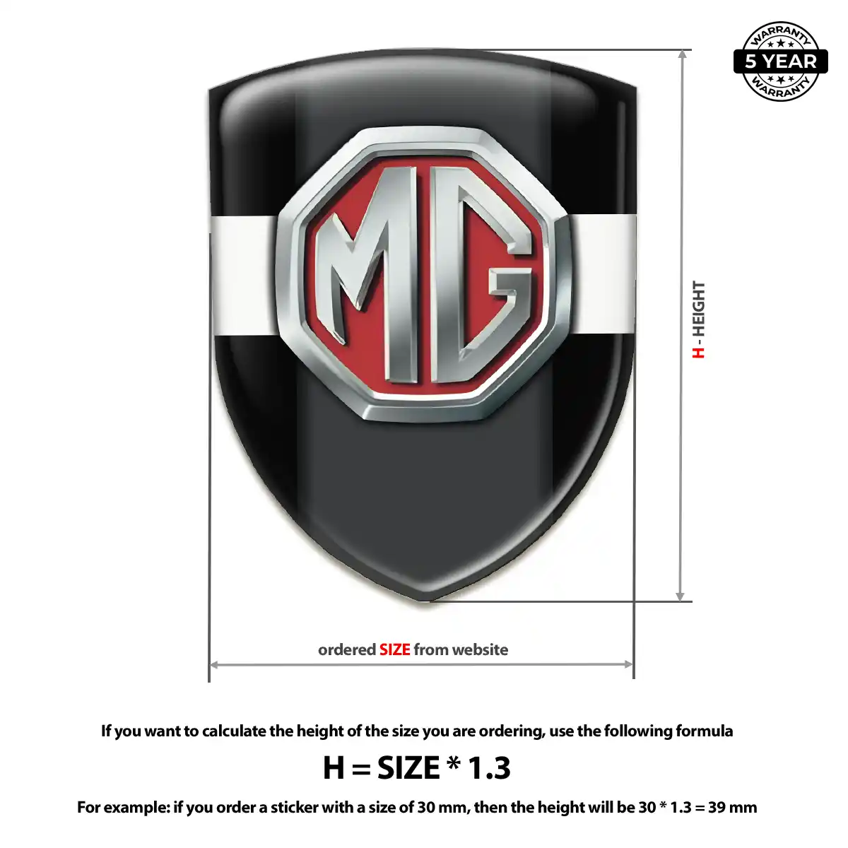 MG Crest Logo Emblem Interior Elegance