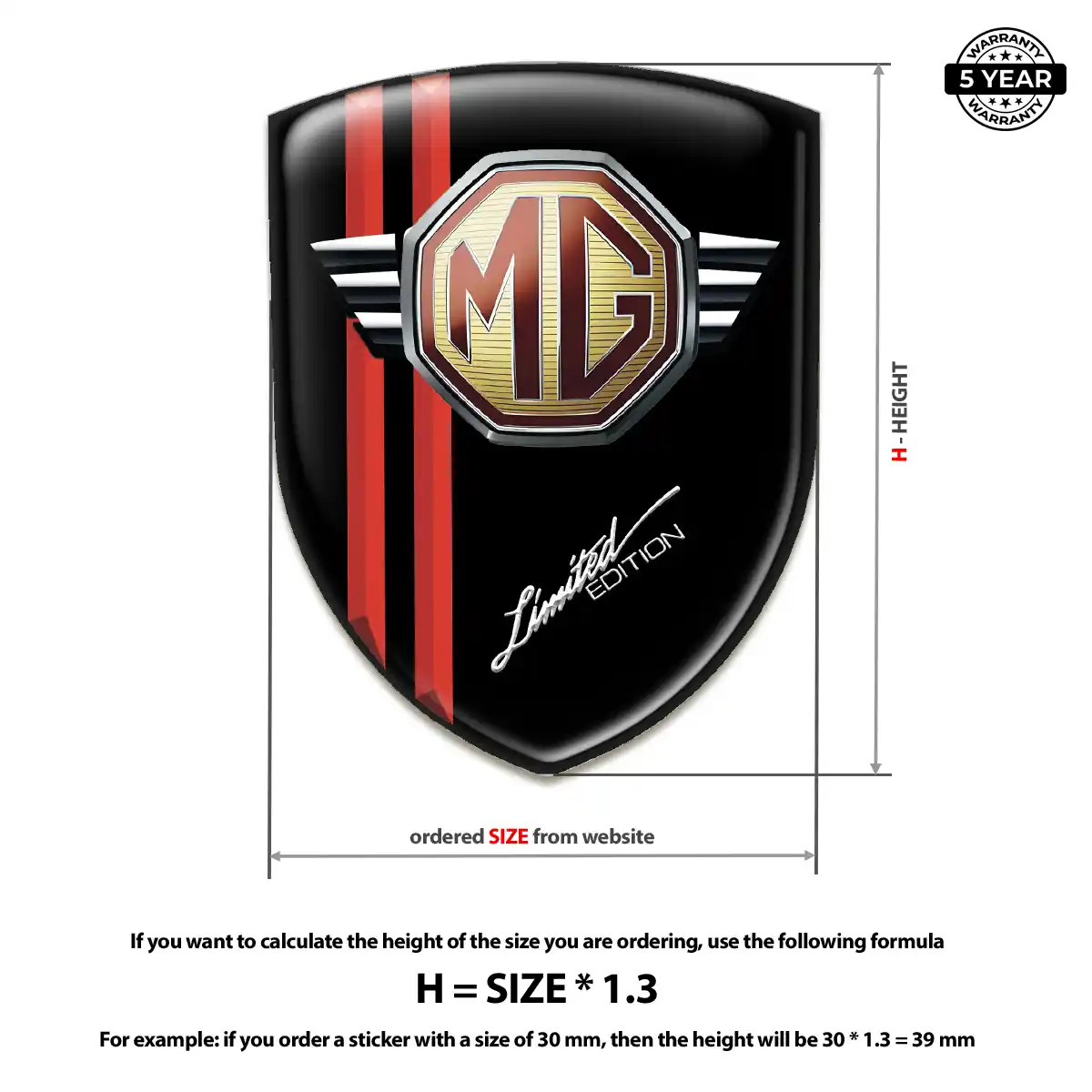 MG Crest Logo Emblem Interior Luxe