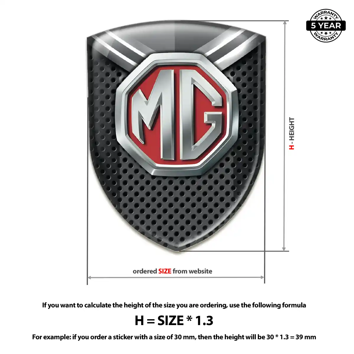 MG Crest Logo Emblem Outer Style