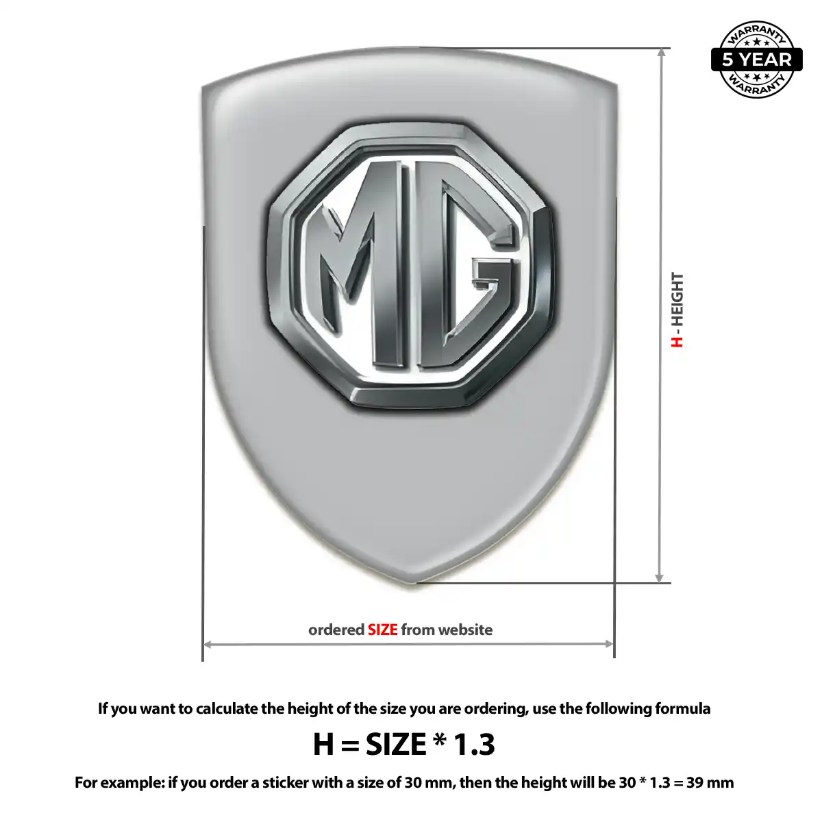 MG Crest Logo Emblem Prestige Line