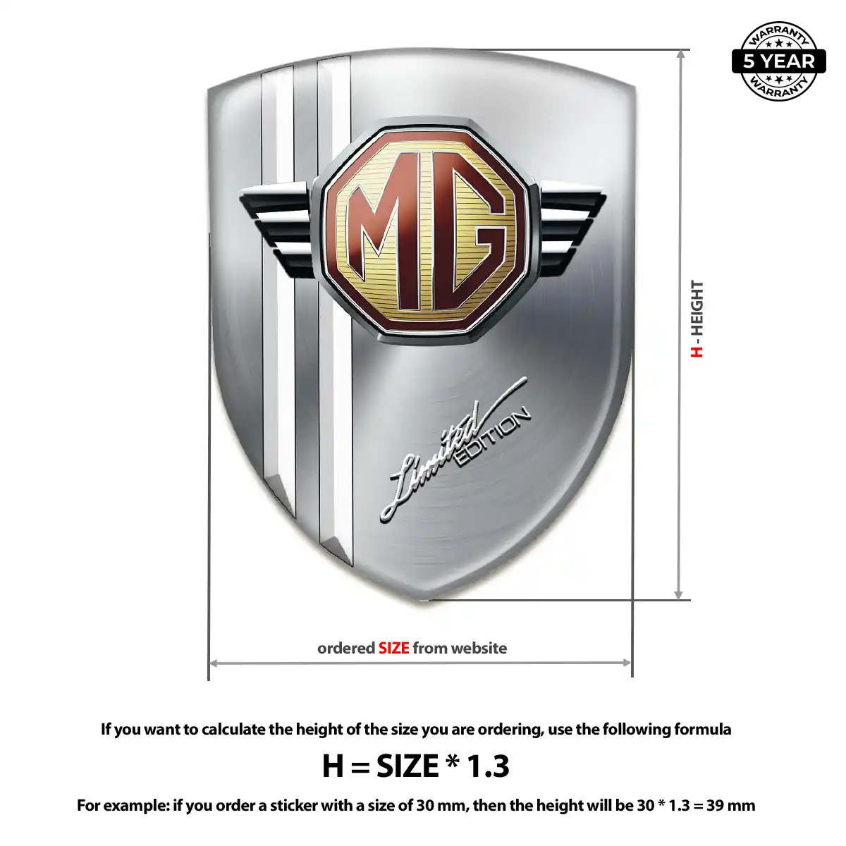 MG Crest Logo Emblem Prime Quality