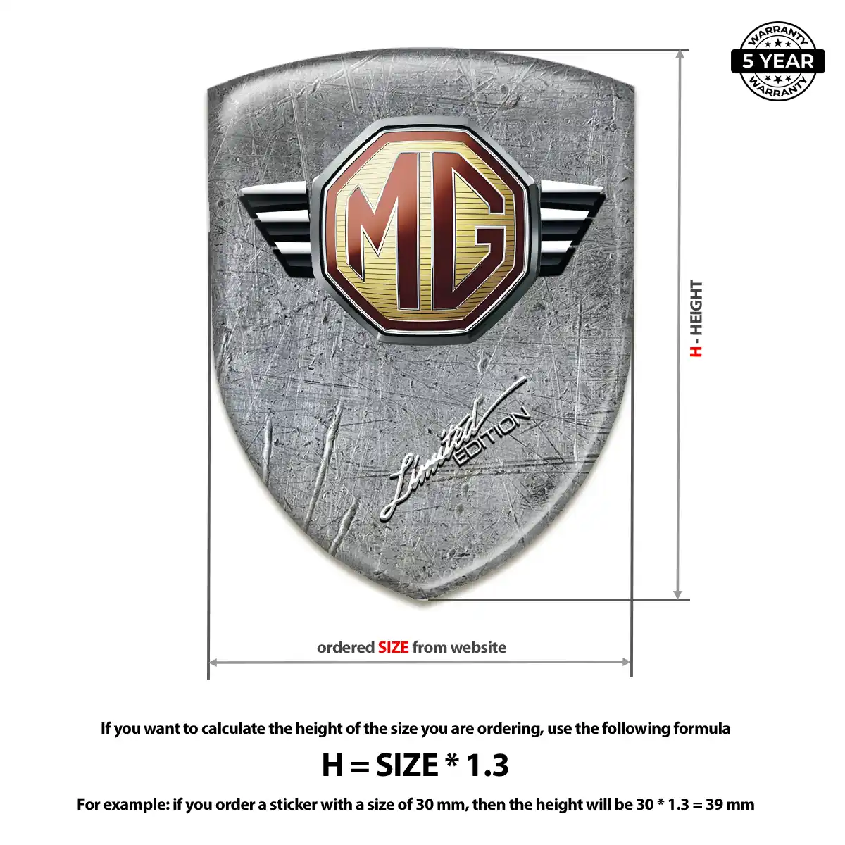 MG Crest Logo Emblem Signature Grade