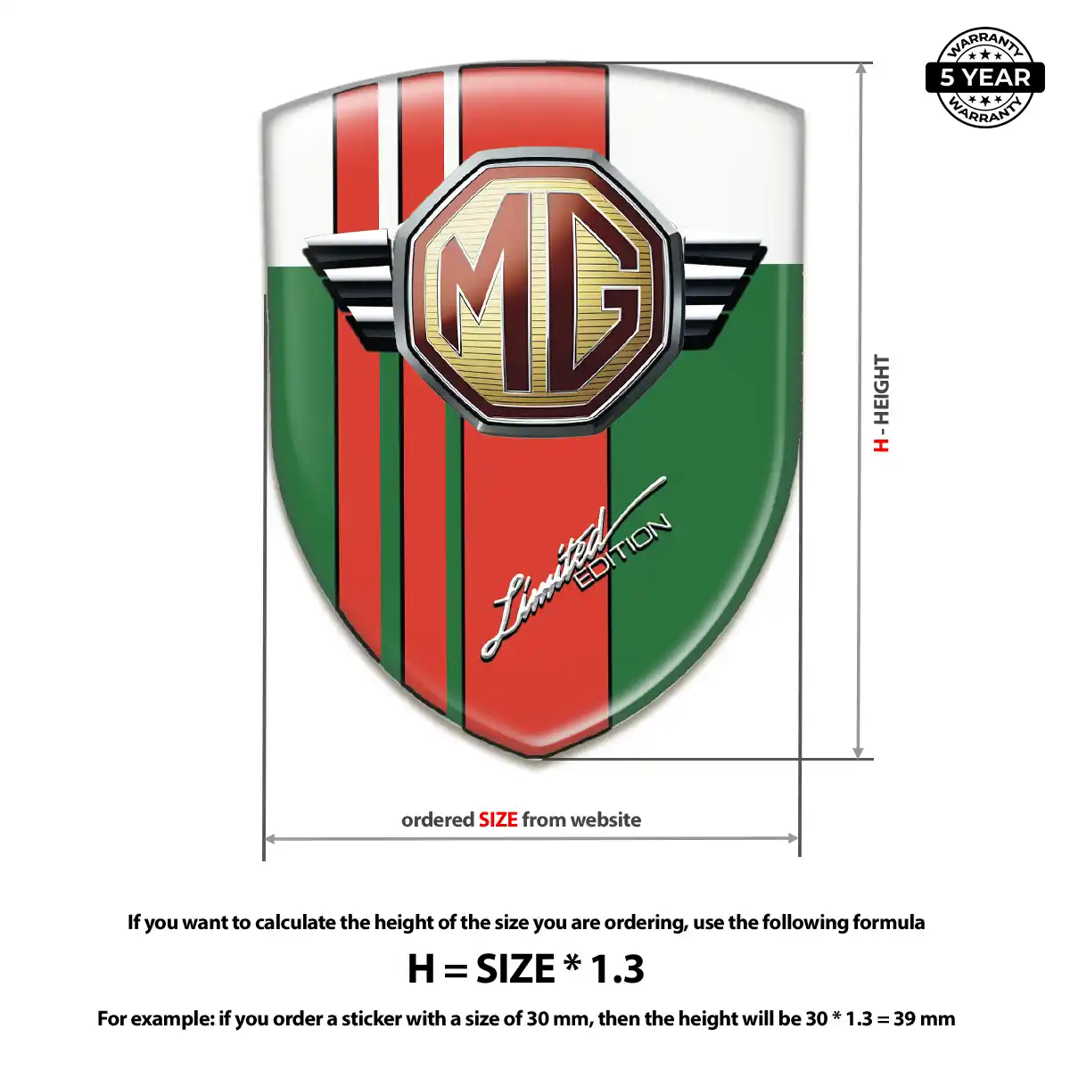 MG Domed Badge Cabin Style