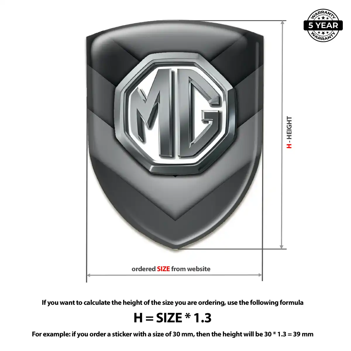 MG Domed Badge Exterior Luxe