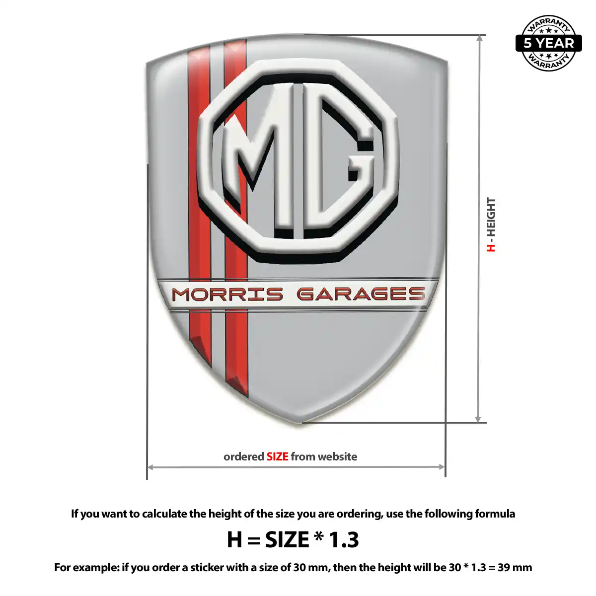 MG Domed Badge Interior Elegance