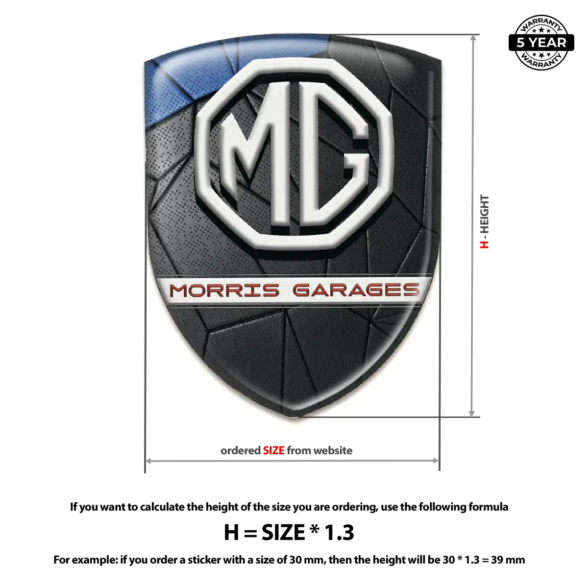 MG Domed Badge Outer Style