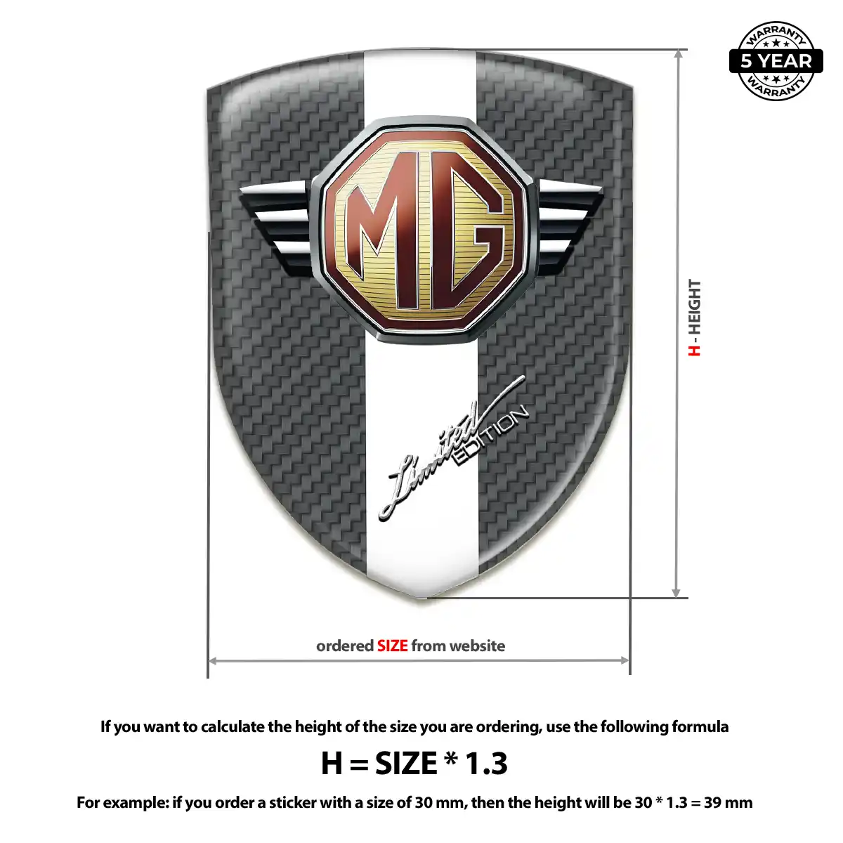 MG Domed Badge Prestige Line