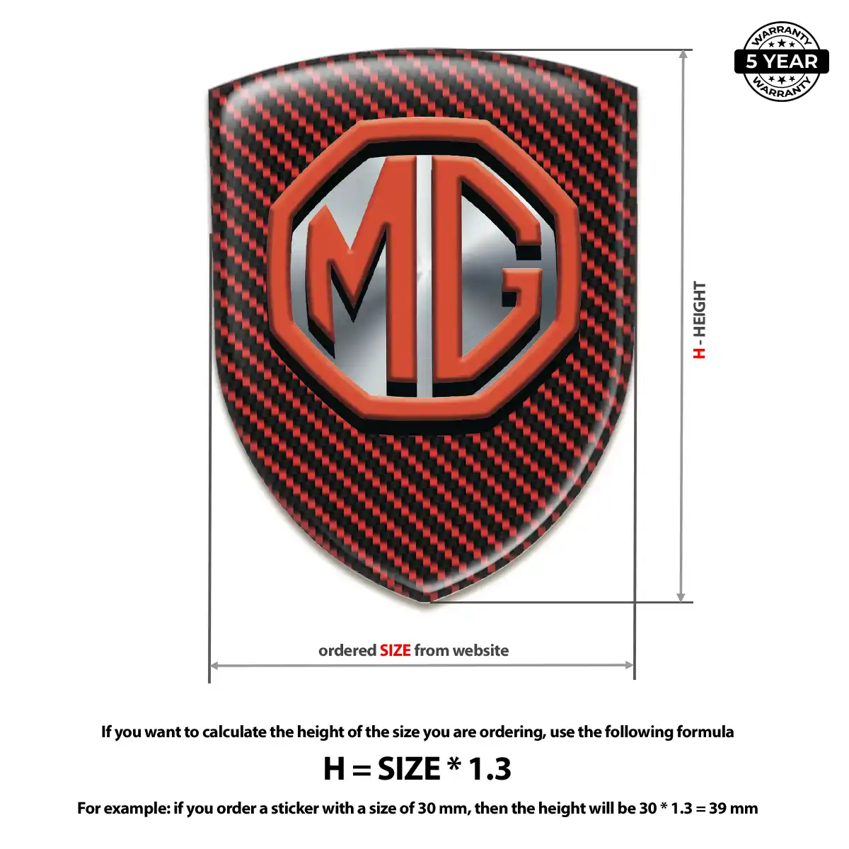 MG Domed Badge Refined Design