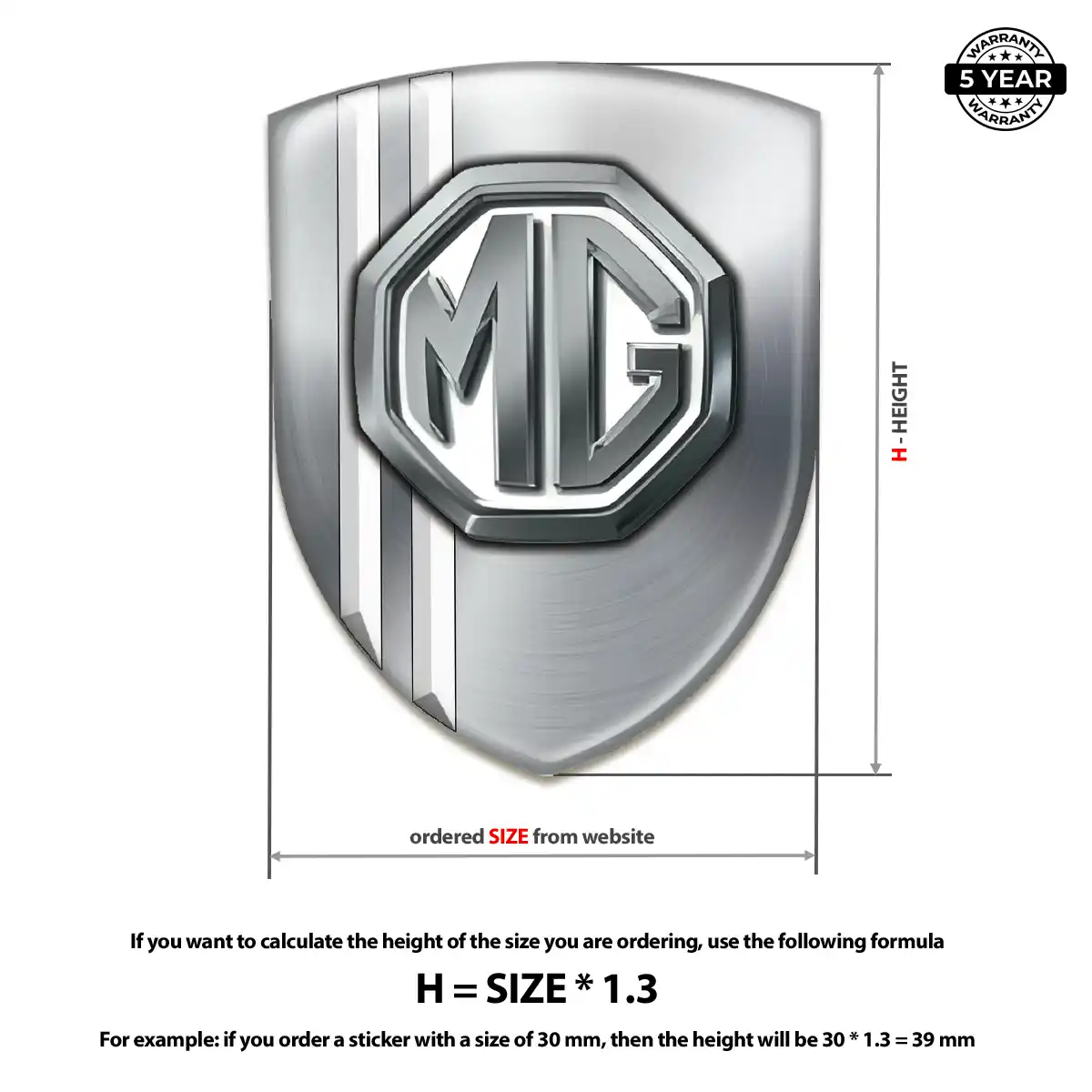MG Domed Badge Resin Elite
