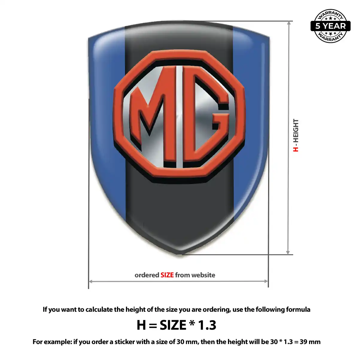 MG Domed Badge Resin Luxe