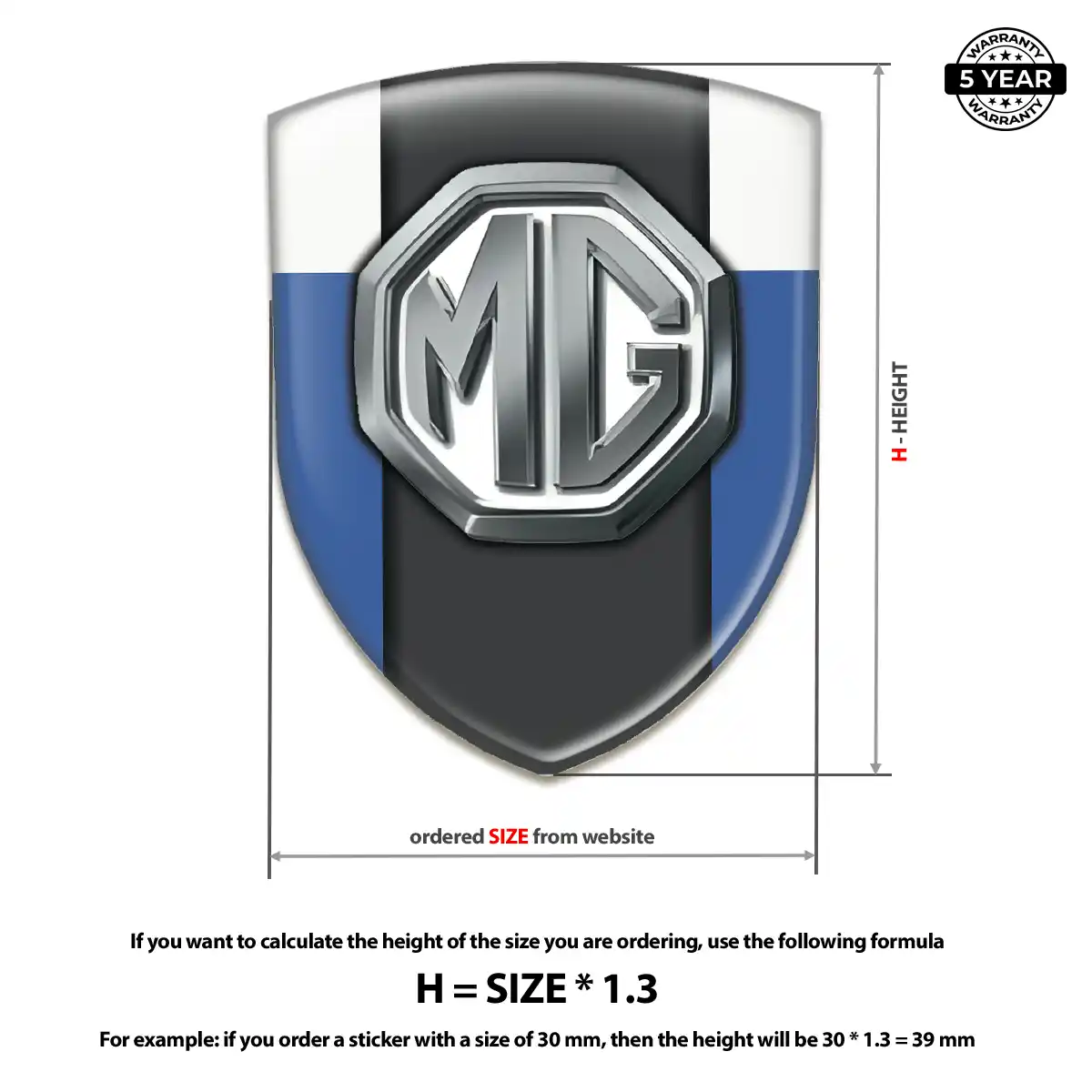 MG Domed Badge Signature Grade