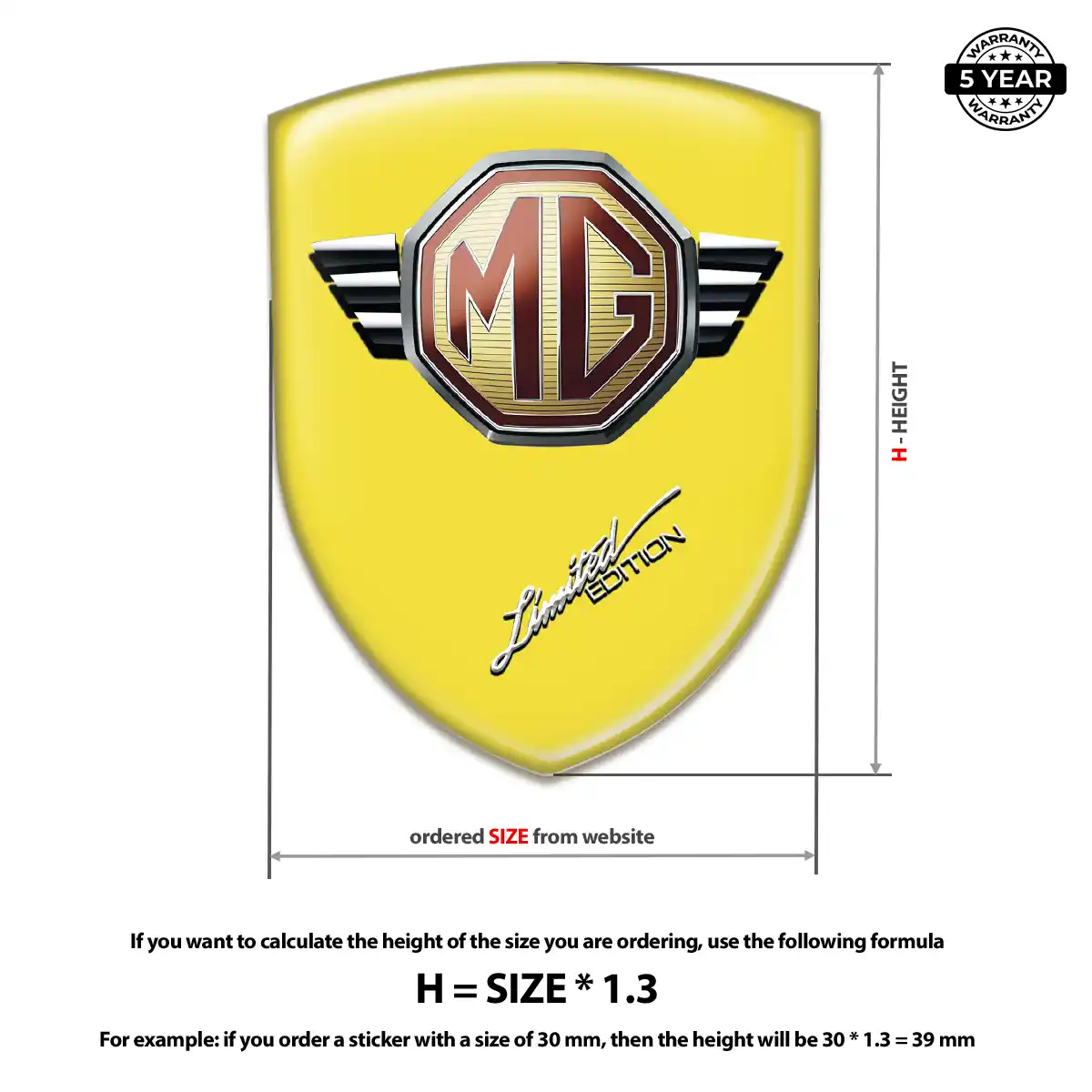 MG Domed Badge Superior Craft