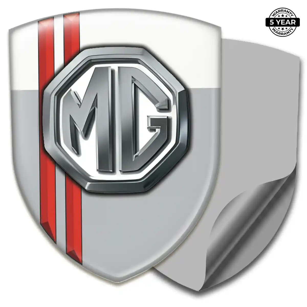 MG Domed Car Sticker Refined Design