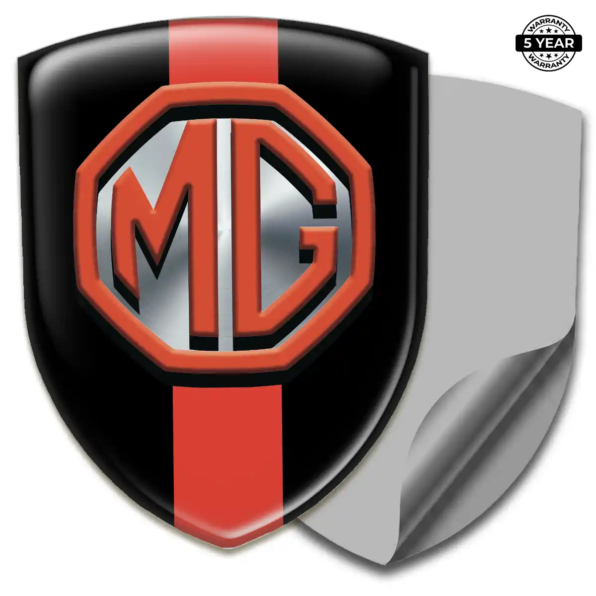 MG Domed Car Sticker Sleek Style