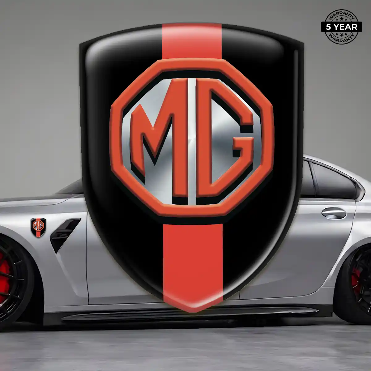 MG Domed Car Sticker Sleek Style