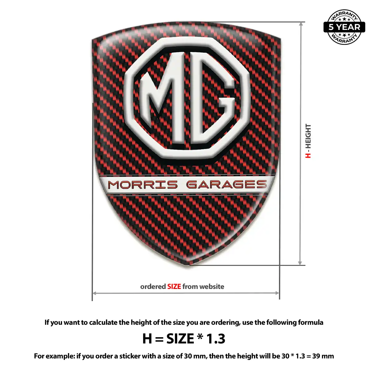MG Domed Decal Deluxe Edition